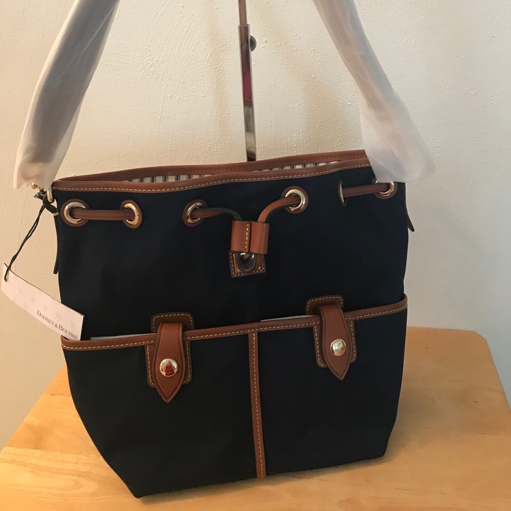 Dooney & Bourke Black and Brown Hobo Bag